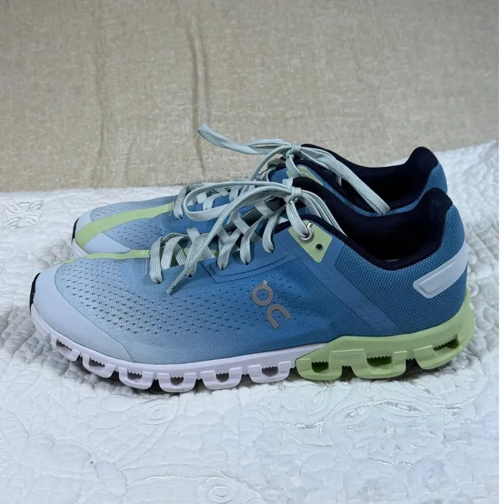 On Cloud Womens 8 Blue Cloudflow CloudTec Lace Up Running Athletic Shoes Sneaker